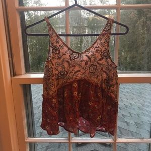 Aeropostale pink two tone tank top